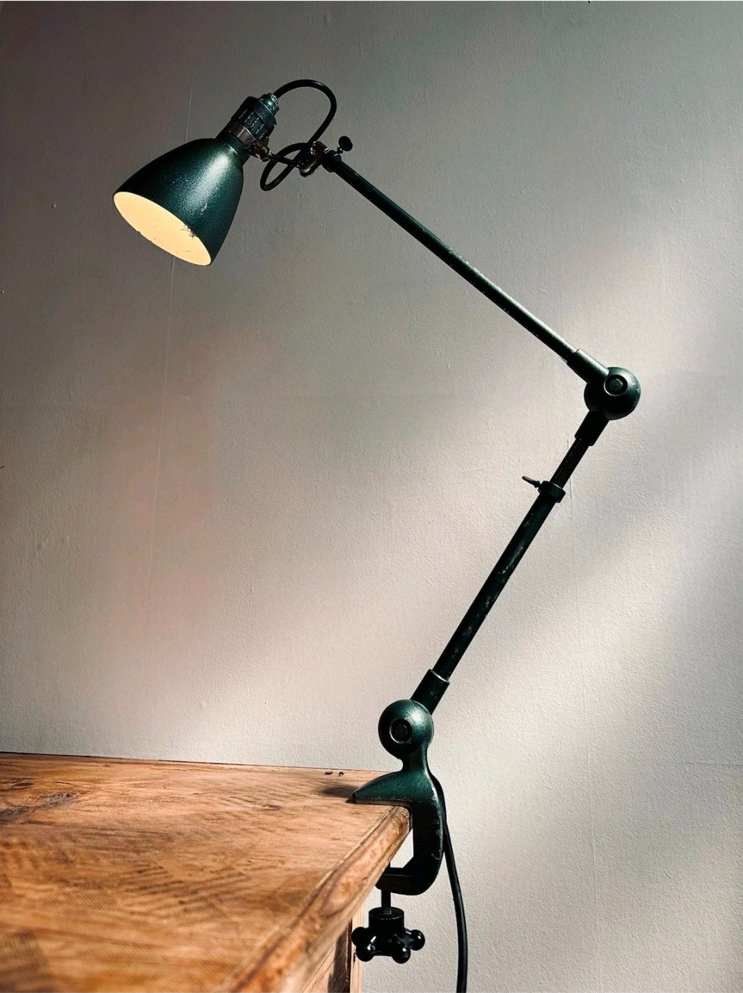 Anglepoise Lamp ‘DEPOSE’ Light Industrial Machinist Engineers 2 Arm Vintage