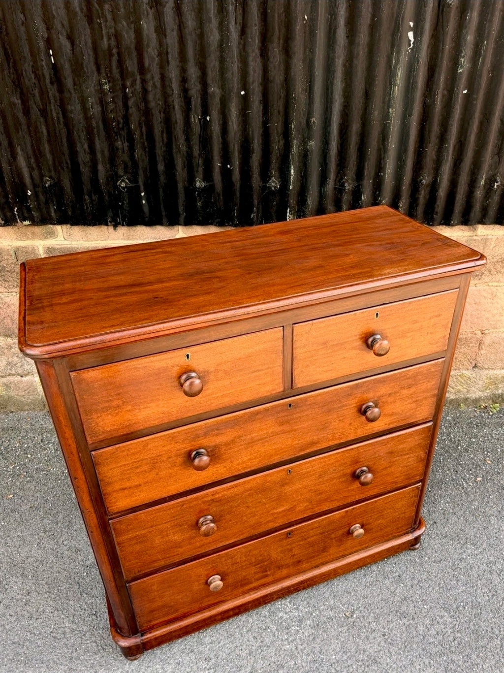 Large Original Mahogany Victorian Chest Of Drawers C1880, Storage, Bedroom,