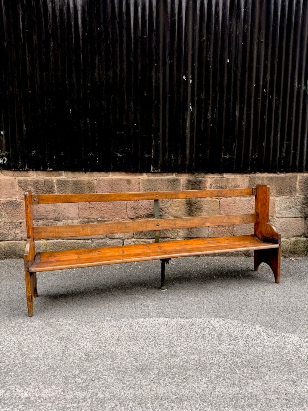 Rare Victorian Pitch Pine Sunday School Church Pew, Bench, Boot Room, Hallway
