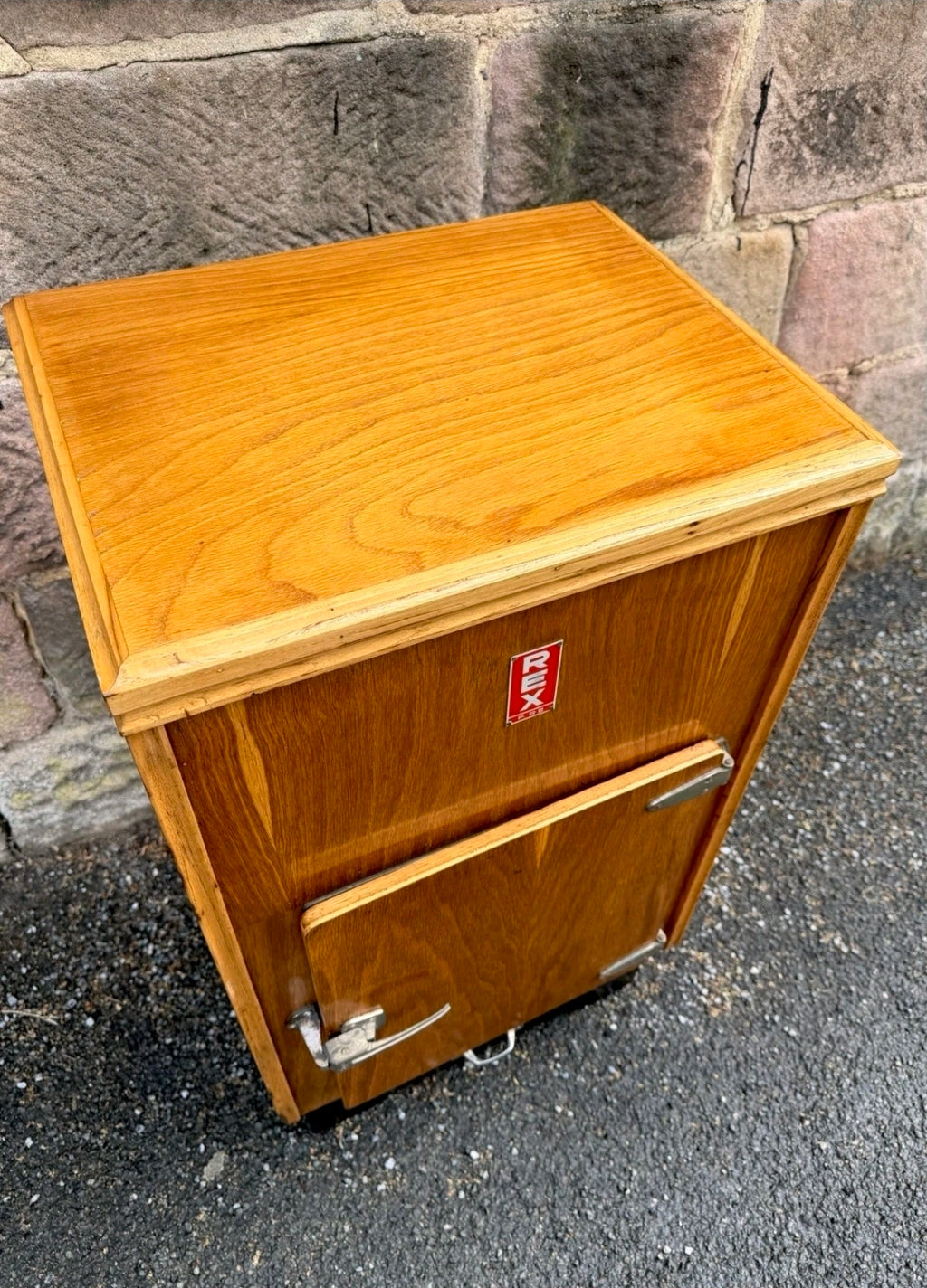 Original Vintage 1950s Ice Box Fridge.REX Italian. Home Bar, Outdoor Bar, Drinks