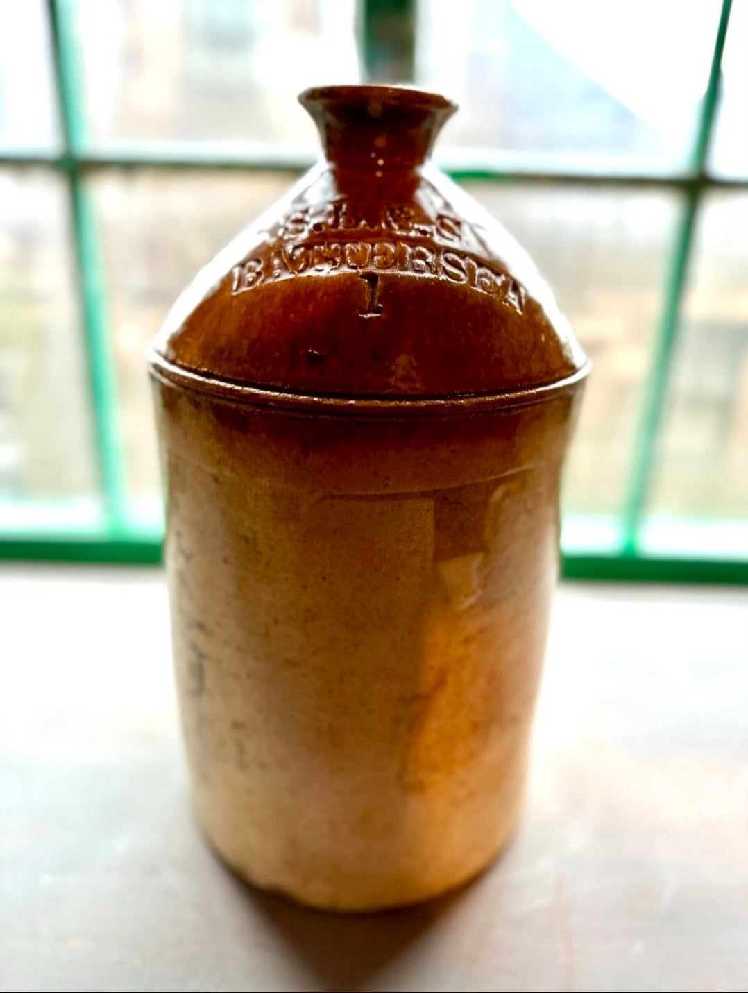 Antique Stoneware Flagons. 19th Century. Collectible, Decorative,Flower Vase