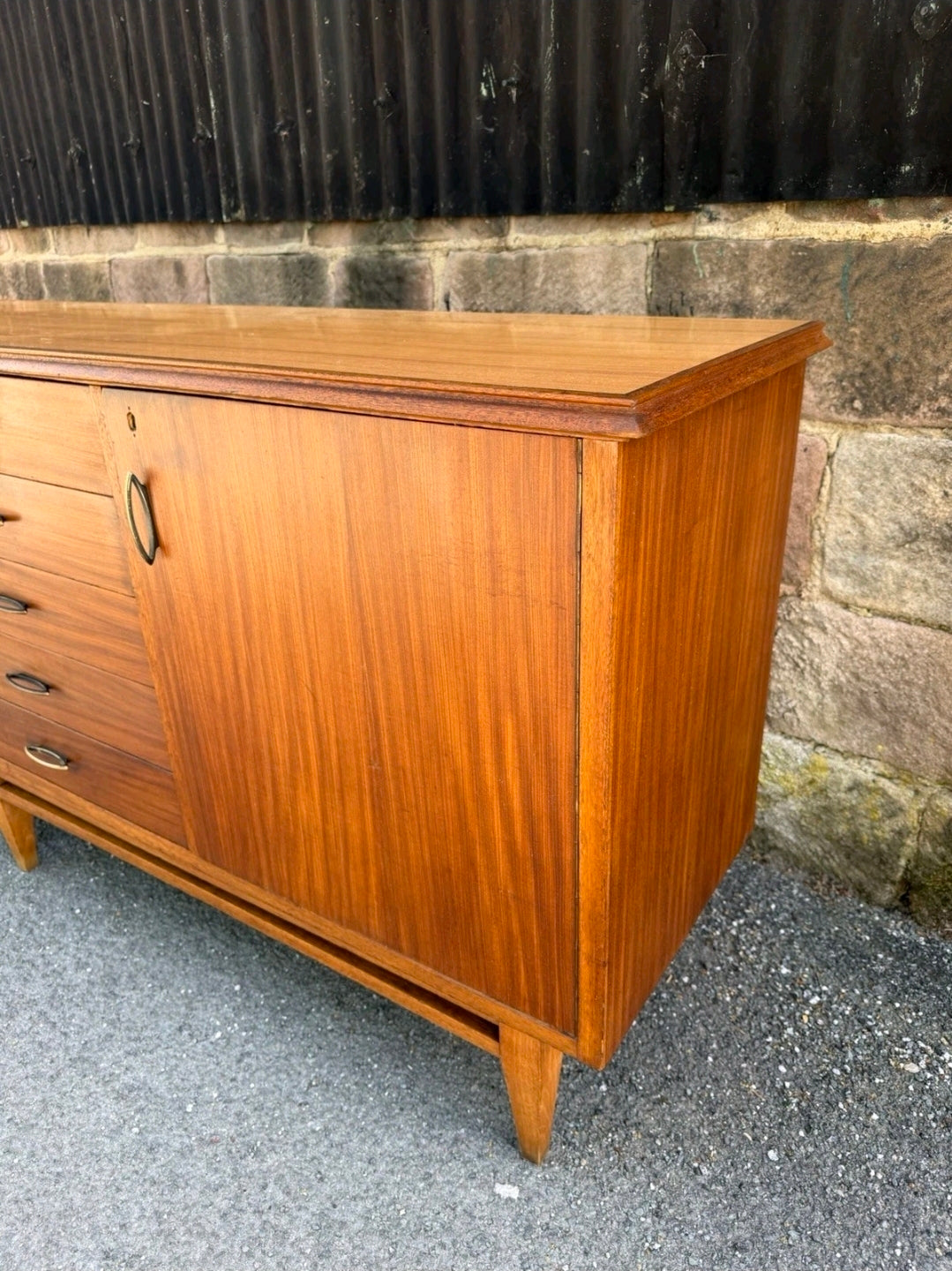 Large Mid Century Italian Rosewood Sideboard MCM, 7.5ft, Living Room, Storage