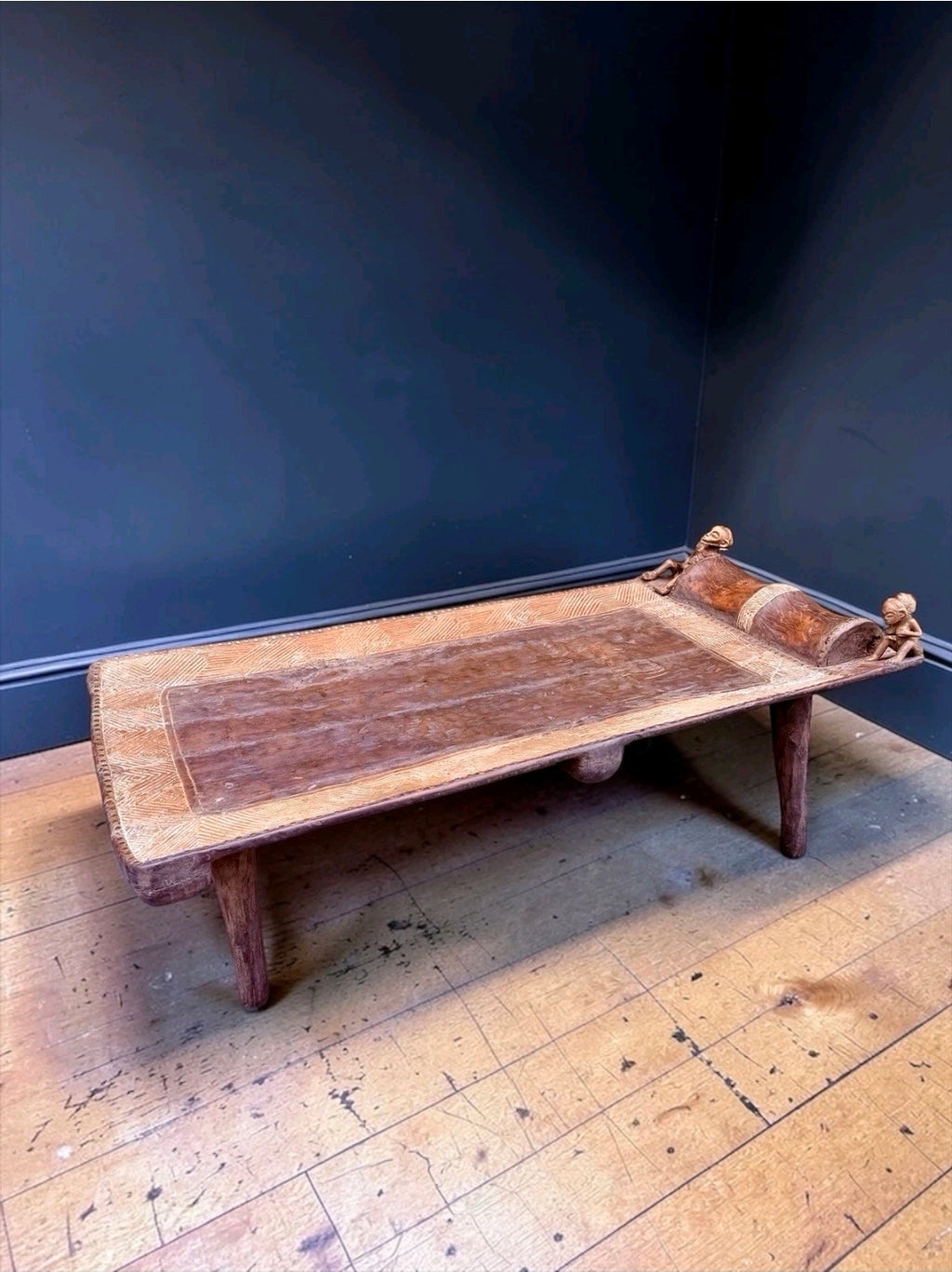 Large Rare West African Senufo Day Bed,Ivory Coast, Coffee Table,Design Feature.