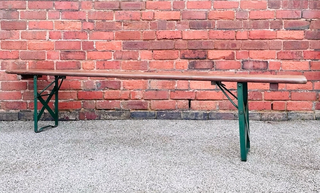 Vintage Italian Hardwood Beer Festival Benches, Dining, Pub, Bar, Garden Bench