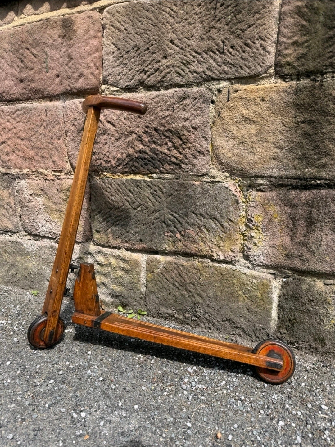 Vintage Mid Century Italian Children's Scooter - Red, Metal, Display, Decorative
