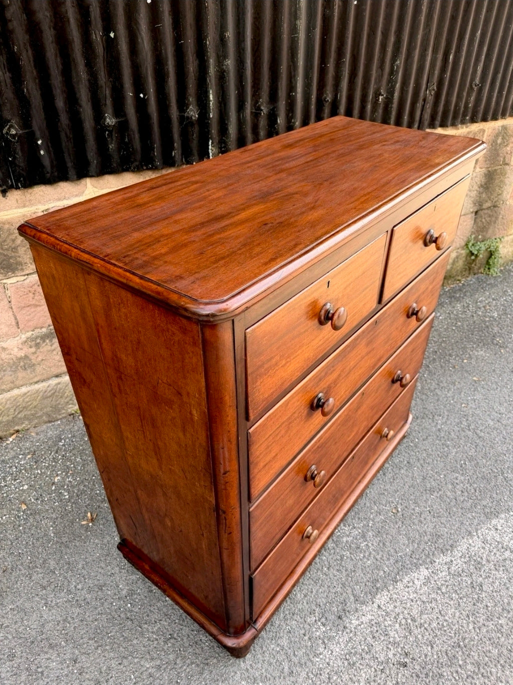 Large Original Mahogany Victorian Chest Of Drawers C1880, Storage, Bedroom,