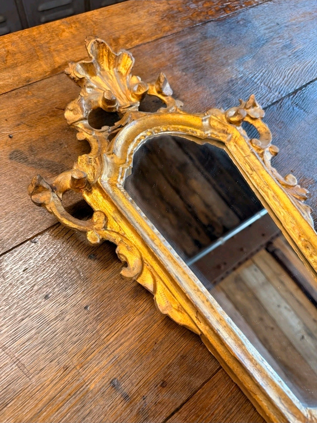Antique 18th Century Gilded Wood Wall Mirrors. Pier Mirror. Italian. Decoration