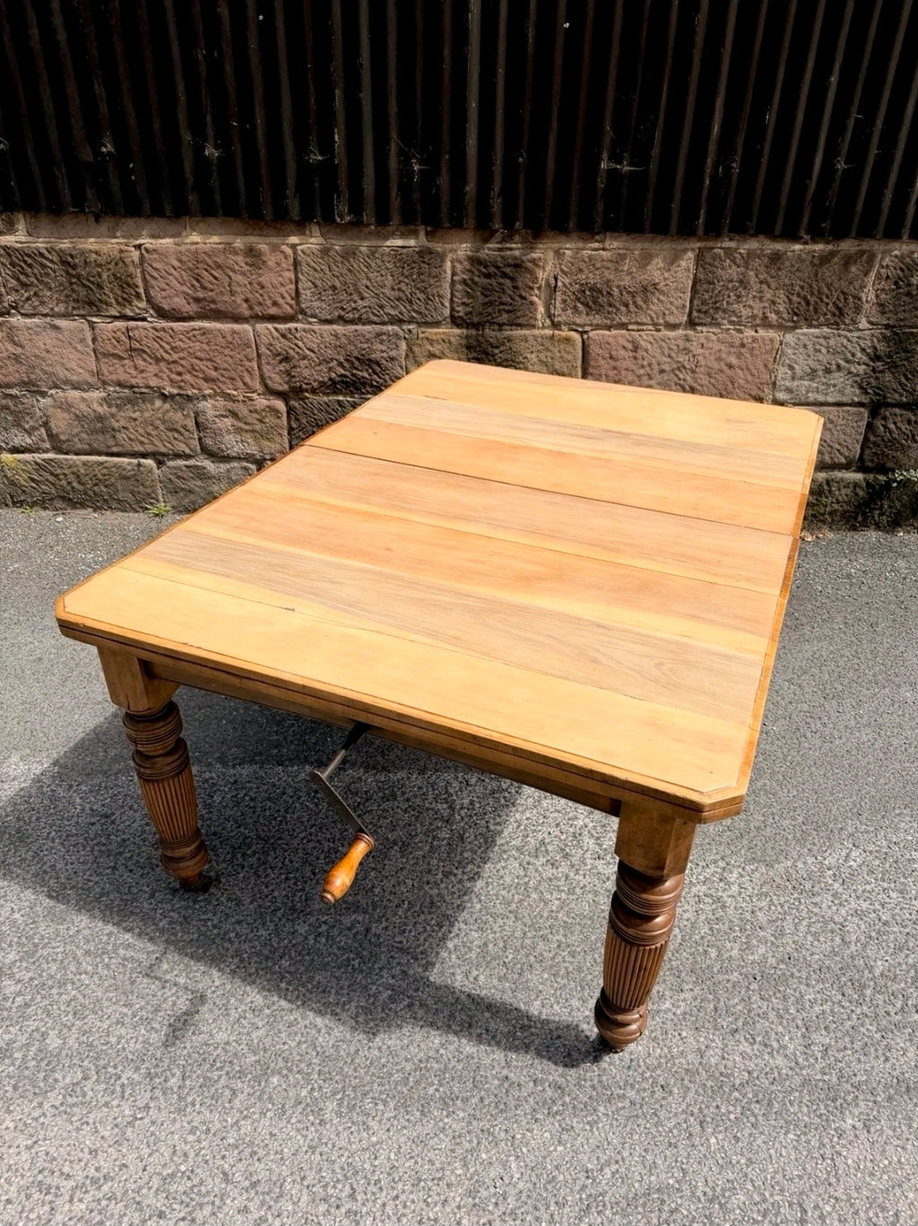 Victorian Antique Pine Crank, Extending Dining Table. 4-6 Seater, Restored
