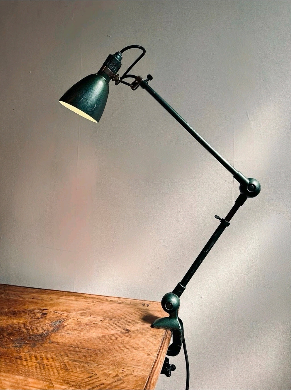 Anglepoise Lamp ‘DEPOSE’ Light Industrial Machinist Engineers 2 Arm Vintage