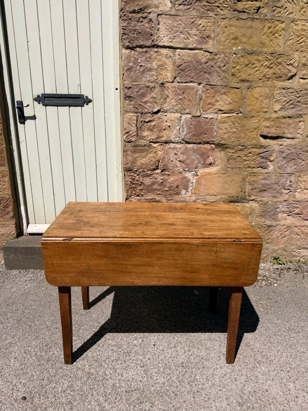 Antique Oak Pembroke Table, Rustic, Side Table, Occasional Dining, 2-4 Seater