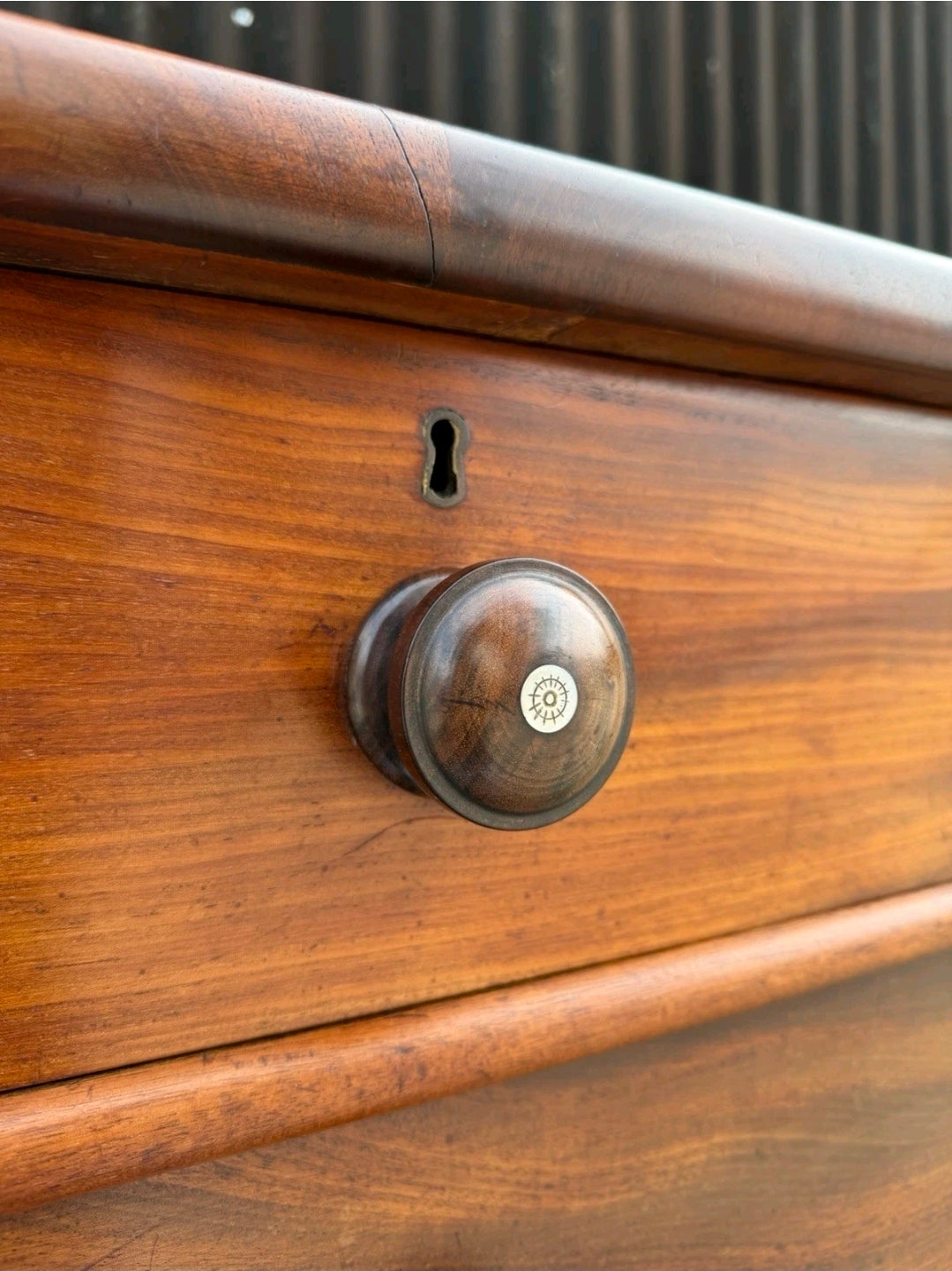 Antique Mahogany Chest Of Drawers, Victorian Original, 5 Drawers, Bedroom