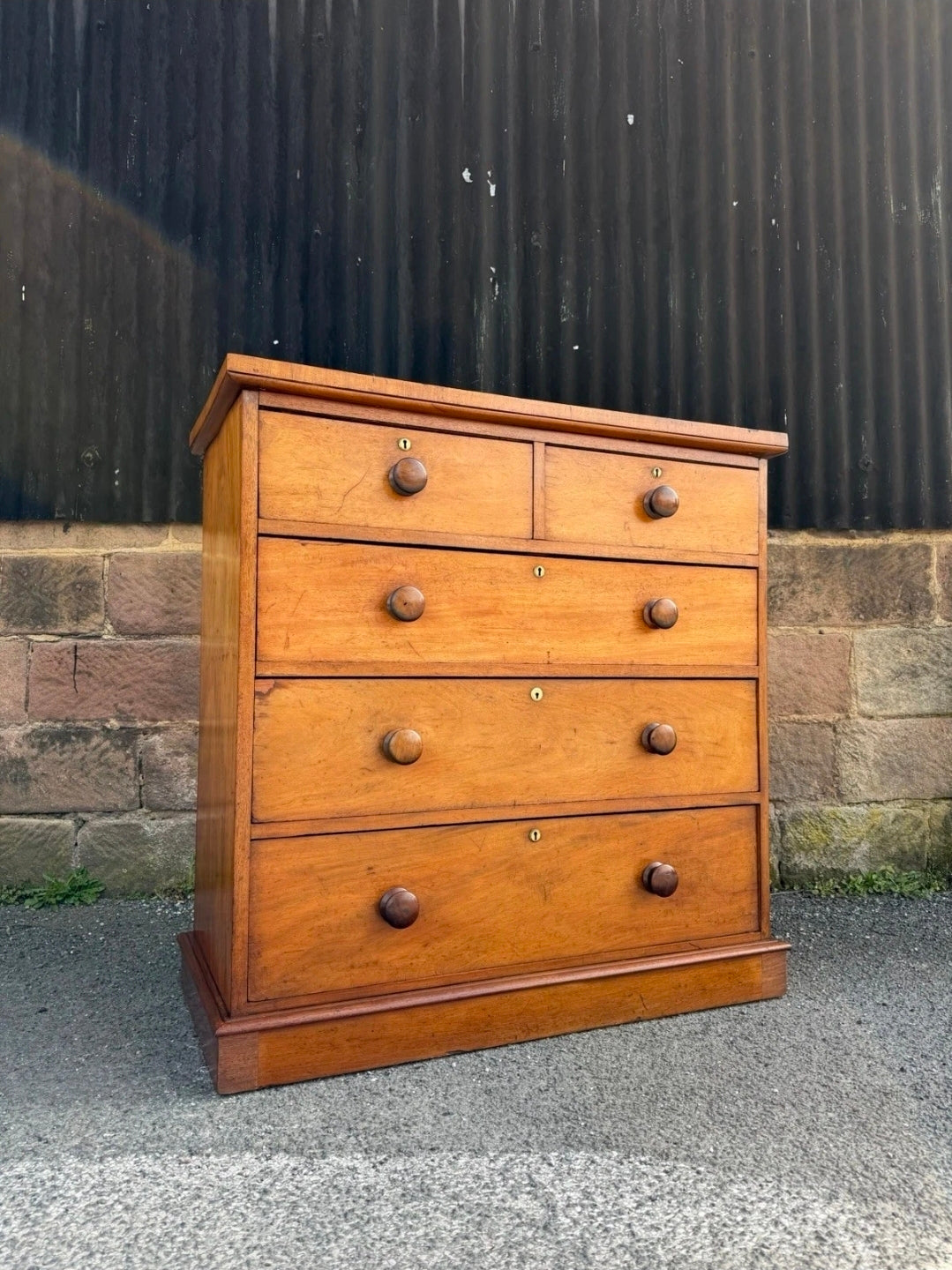Antique Mahogany Chest Of Drawers, Late Victorian, 5 Drawers, Bedroom