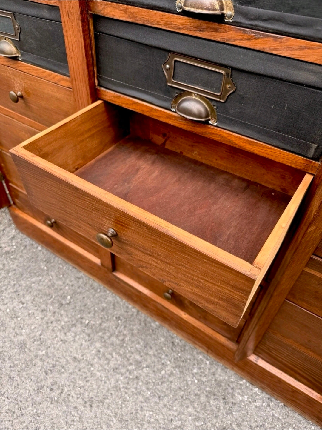 1920s Continental Filing Cabinet/Cartonnier. Oak, 30 Drawers, Haberdashery.