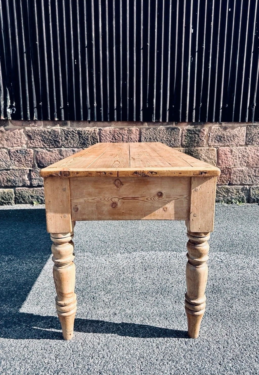 Antique Victorian Pine Farmhouse Table, Dining/ Prep, Country House, 3 Drawer