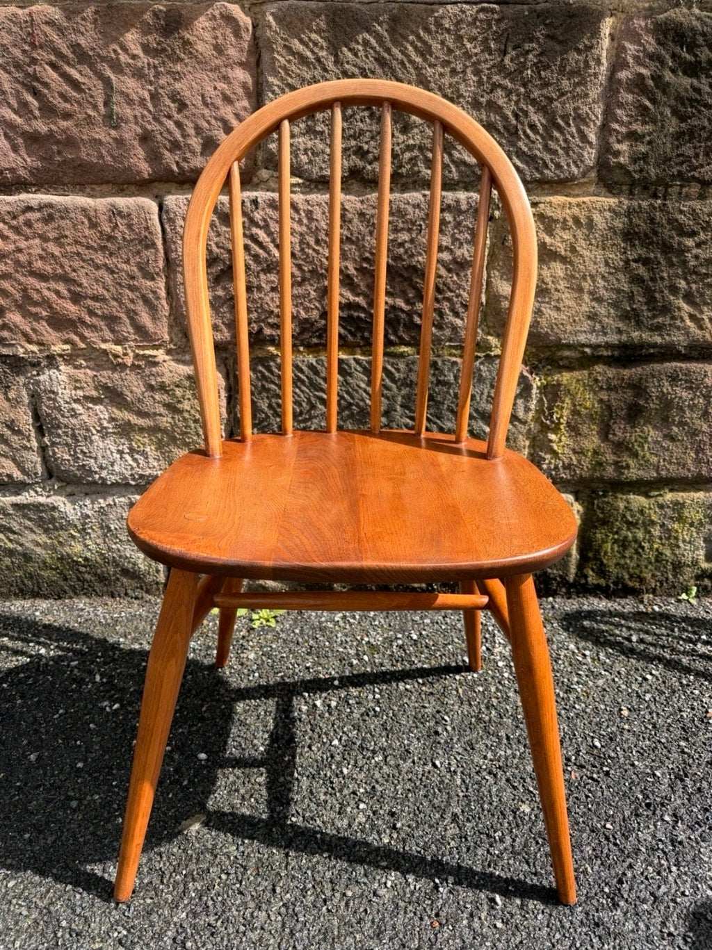 Ercol Elm And Beech Windsor Dining Chairs. Set Of 6, Vintage, Mid Century