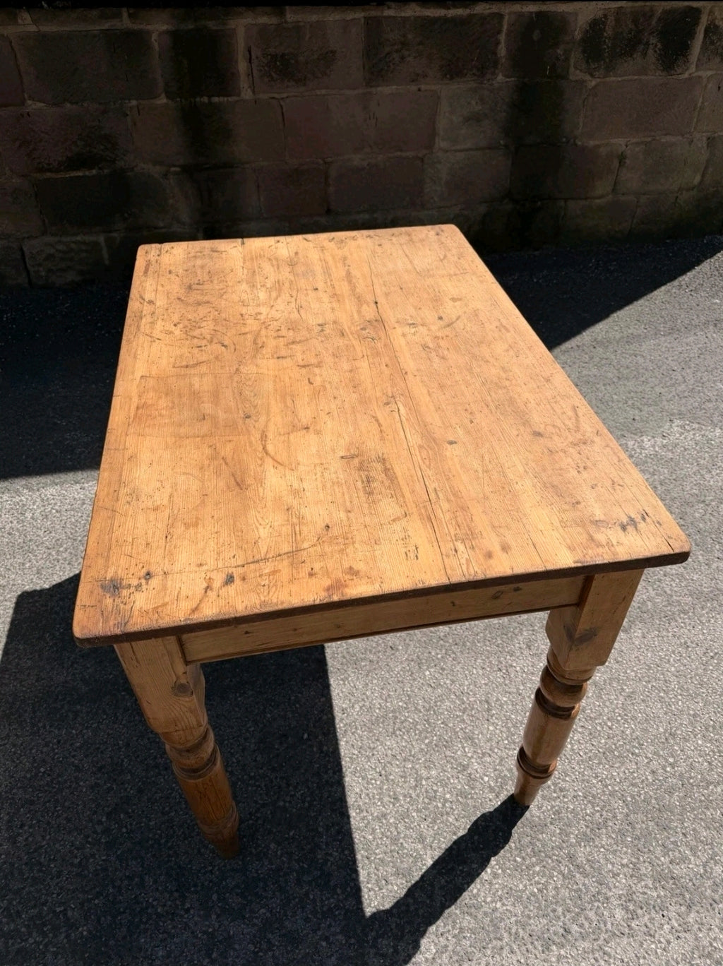 Victorian Rustic Pine Table, 2-4 Seater. Kitchen, Dining, Farmhouse, Cottage