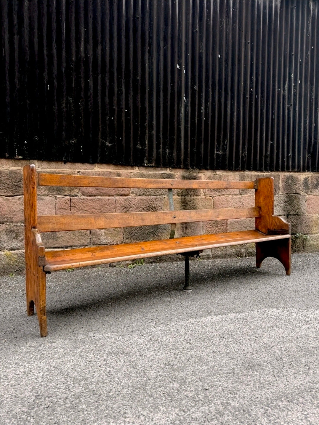 Rare Victorian Pitch Pine Sunday School Church Pew, Bench, Boot Room, Hallway