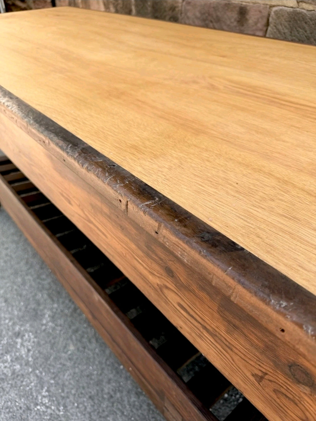 Vintage Industrial Drapers/Textile Mill Table. 1930’s, Kitchen Island, Original