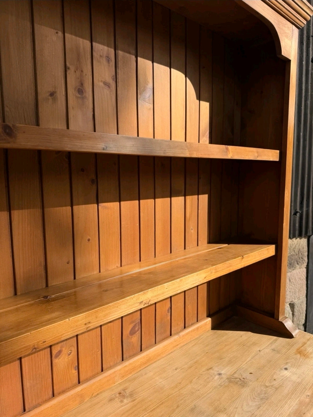 Large Antique Style Pine Welsh Dresser Kitchen Sideboard Display Unit, Farmhouse