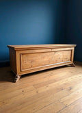 Antique Pine Blanket Box c1890. Trunk, Storage, Coffee Table. Bedroom. Italian