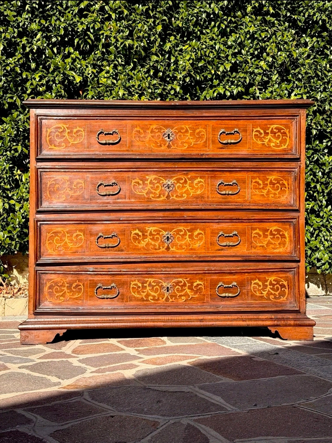 Italian Baroque Marquetry Canterano (c1720), Chest Of Drawers, Walnut. Restored