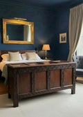 Large 18th Century Solid Oak Blanket Box, Coffee, Chest, Storage. Carved