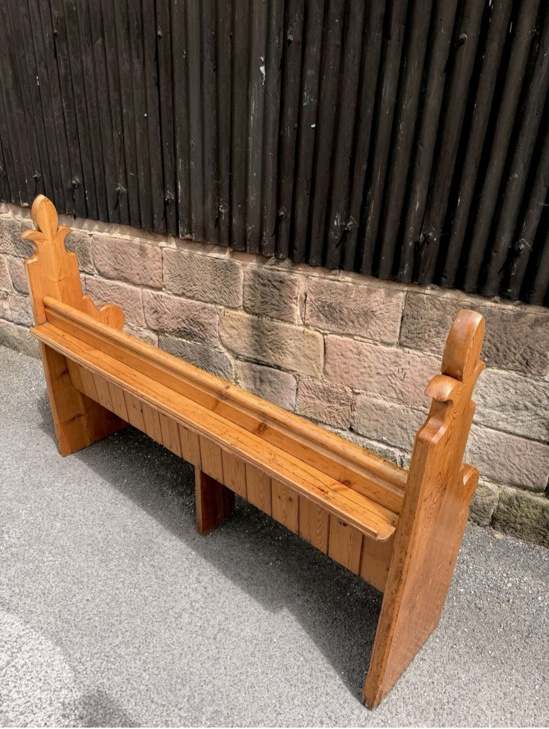 Victorian Pine Church Pew. 4 Seater, Hallway, Bench, Kitchen Seating, Dining
