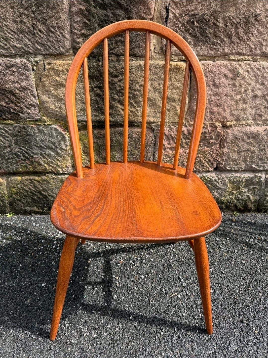 Ercol Elm And Beech Windsor Dining Chairs. Set Of 6, Vintage, Mid Century