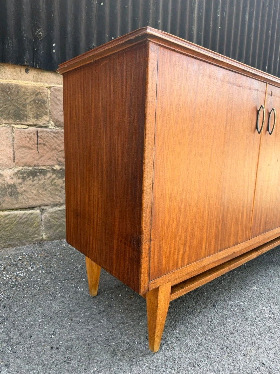 Large Mid Century Italian Rosewood Sideboard MCM, 7.5ft, Living Room, Storage