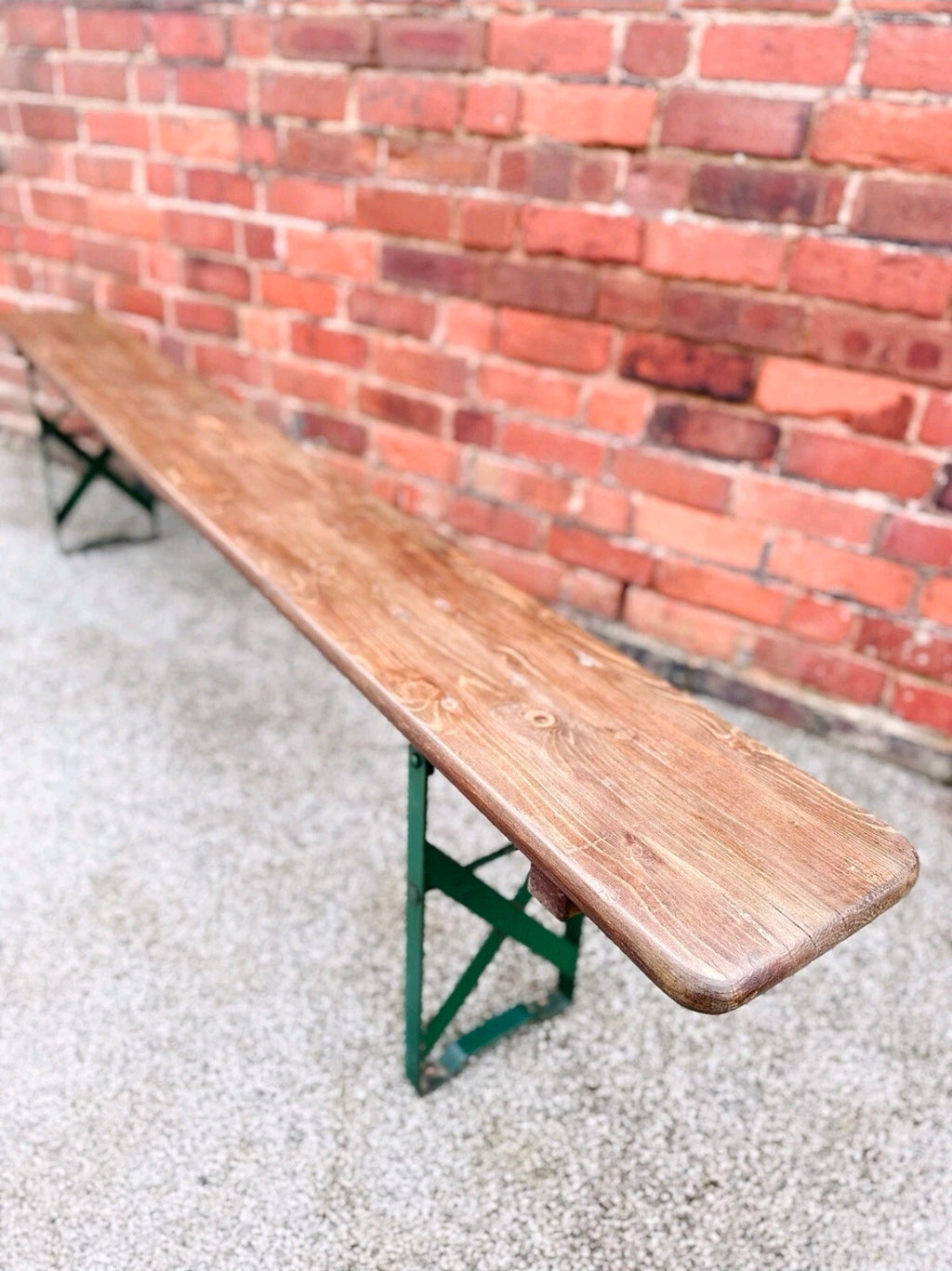Vintage Italian Hardwood Beer Festival Benches, Dining, Pub, Bar, Garden Bench