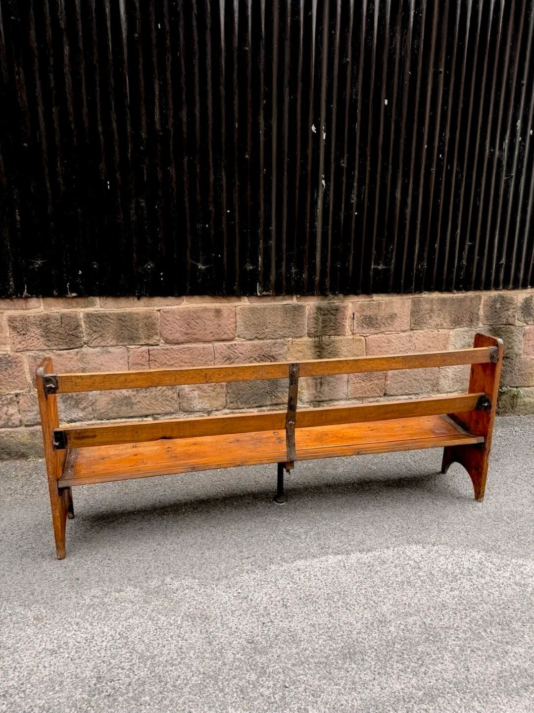 Rare Victorian Pitch Pine Sunday School Church Pew, Bench, Boot Room, Hallway