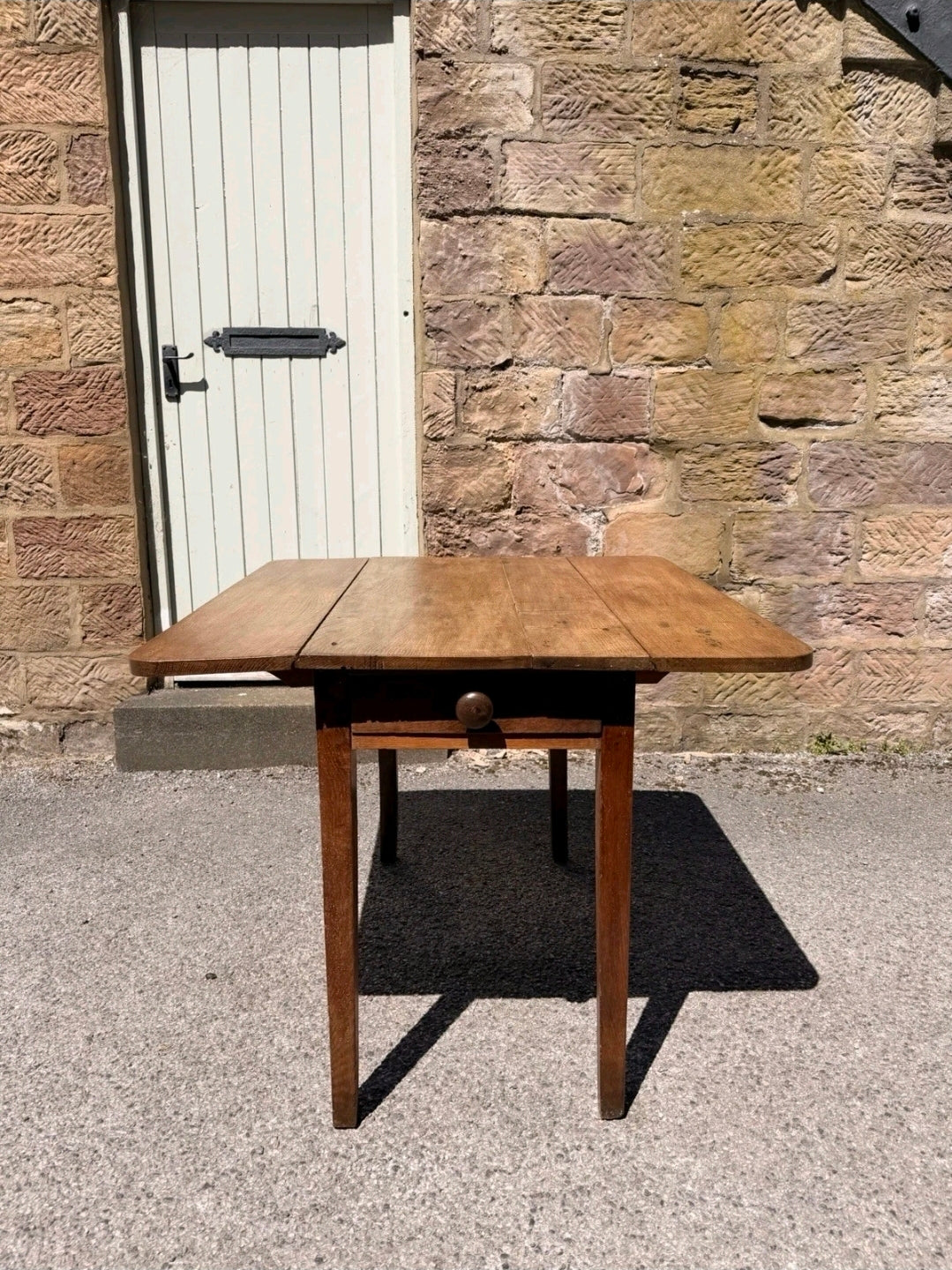 Antique Oak Pembroke Table, Rustic, Side Table, Occasional Dining, 2-4 Seater
