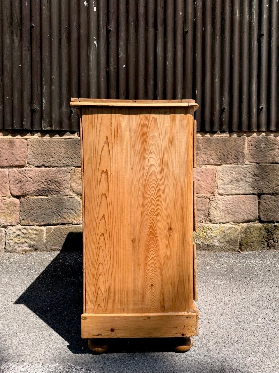 Victorian Stripped Pine Chest Of Drawers 2 Over 2 - Antique Country Farmhouse