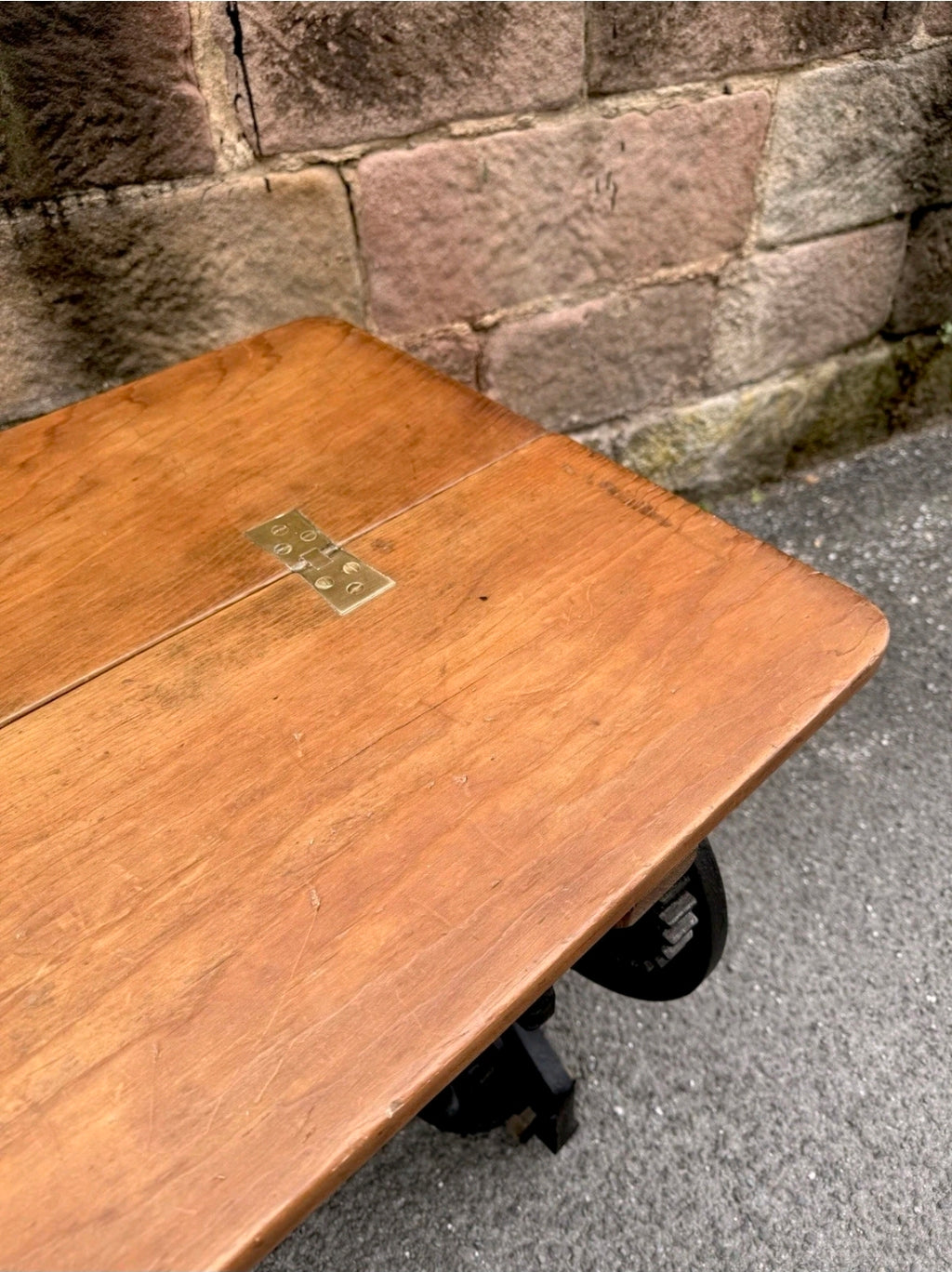 Vintage CWS Mangle, Folding, Side Table, Desk, Industrial Feature Table, Hallway