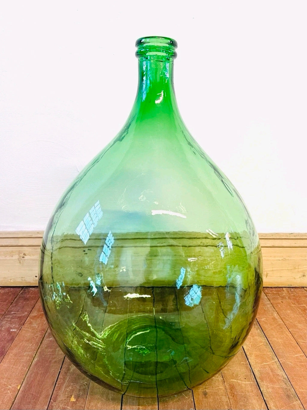 Large Vintage Italian Green Demijohn 54ltr. Home Decor, Flowers, Displ ...