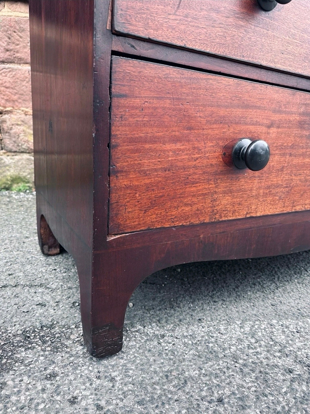 Antique Oak Chest Of Drawers, Victorian Original, 5 Drawers, Bedroom, Storage