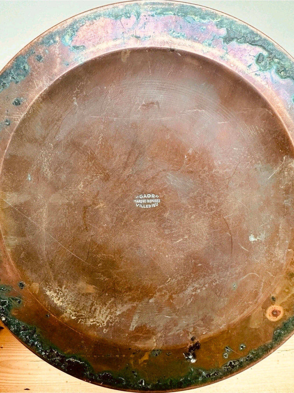Vintage French GAOR Villedieu Copper Planter
