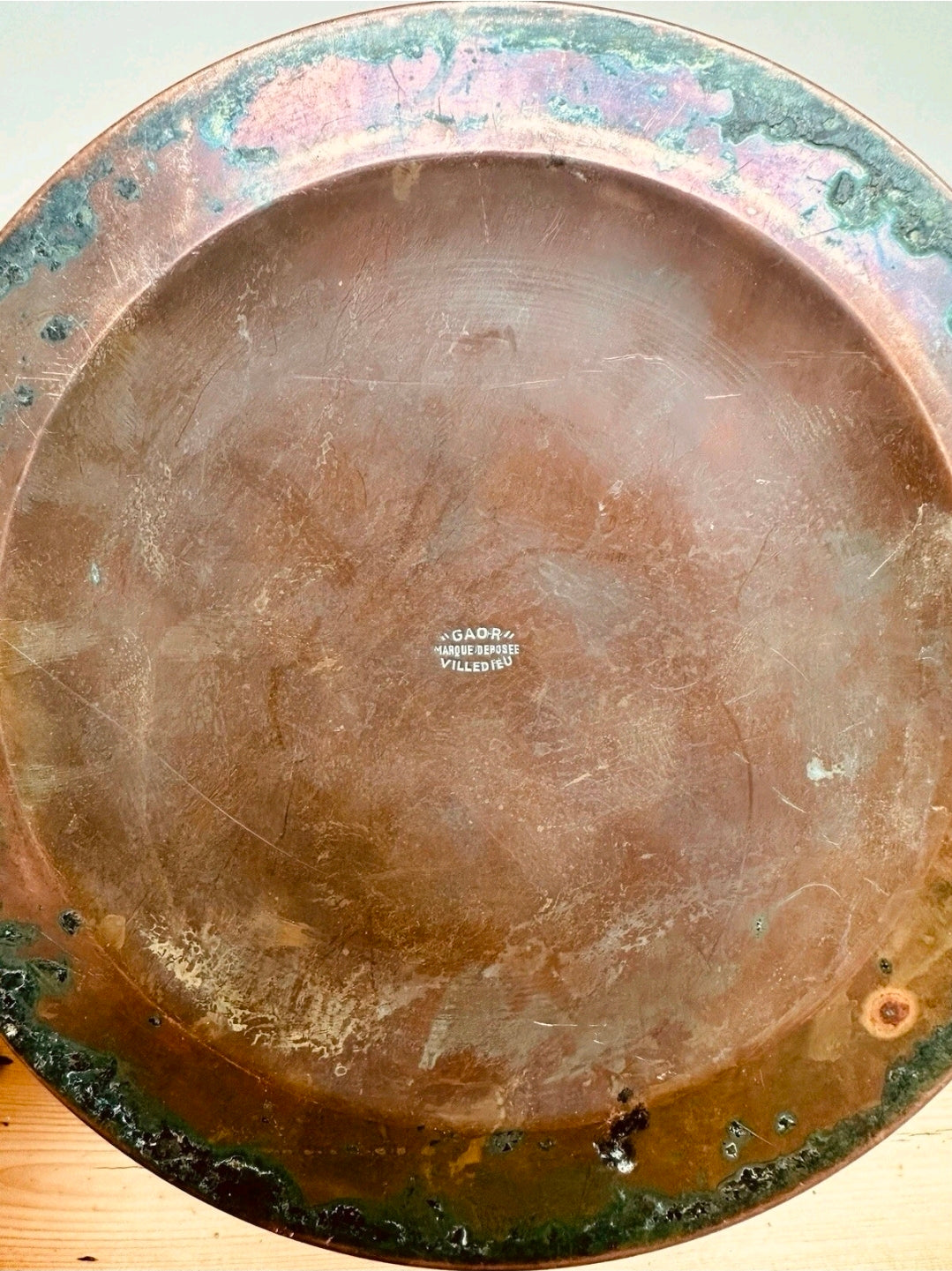 Vintage French GAOR Villedieu Copper Planter