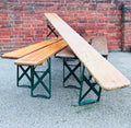 Vintage Italian Hardwood Beer Festival Benches, Dining, Pub, Bar, Garden Bench