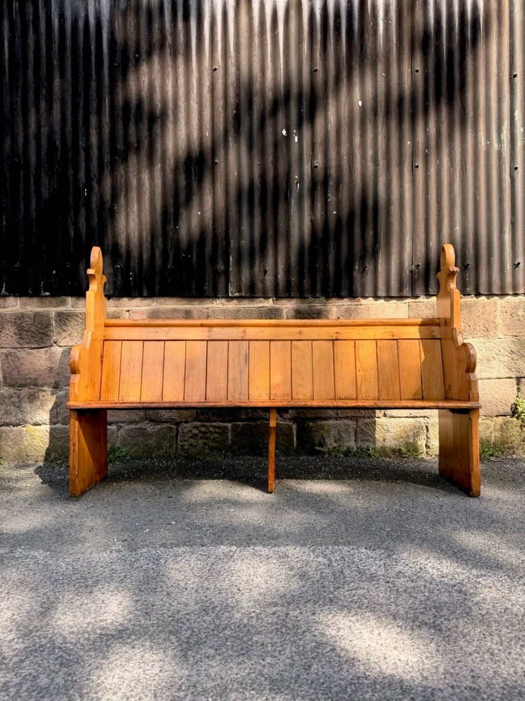 Victorian Pine Church Pew. 4 Seater, Hallway, Bench, Kitchen Seating, Dining