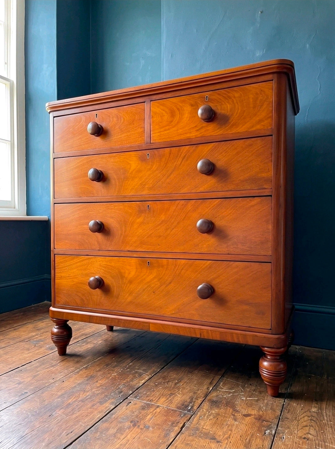 Large Antique Chest Of Drawers C1870, Victorian, Mahogany, Bedroom, Makers Mark