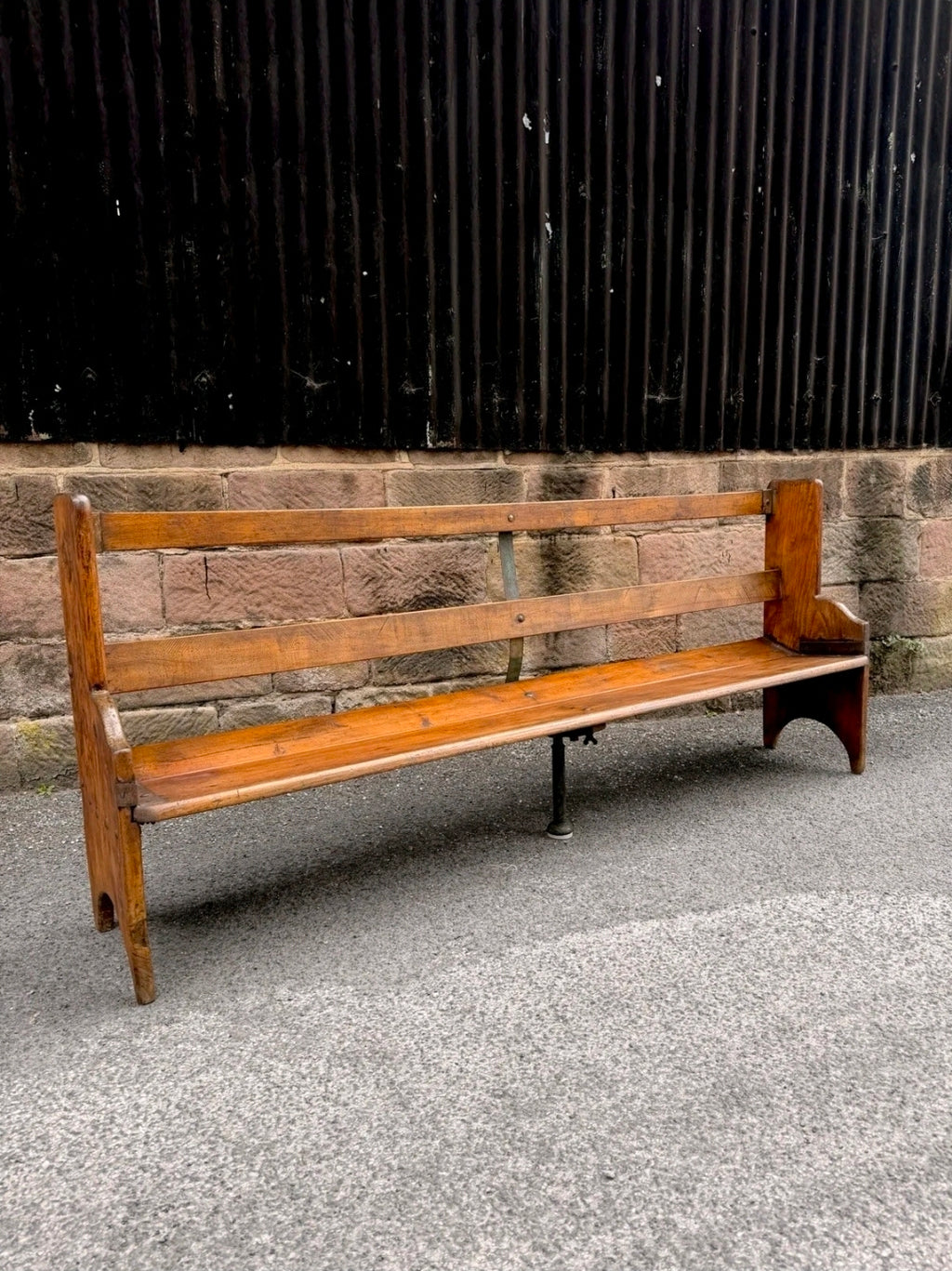 Rare Victorian Pitch Pine Sunday School Church Pew, Bench, Boot Room, Hallway