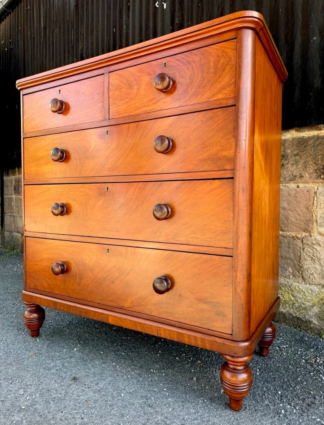 Large Antique Chest Of Drawers C1870, Victorian, Mahogany, Bedroom, Makers Mark
