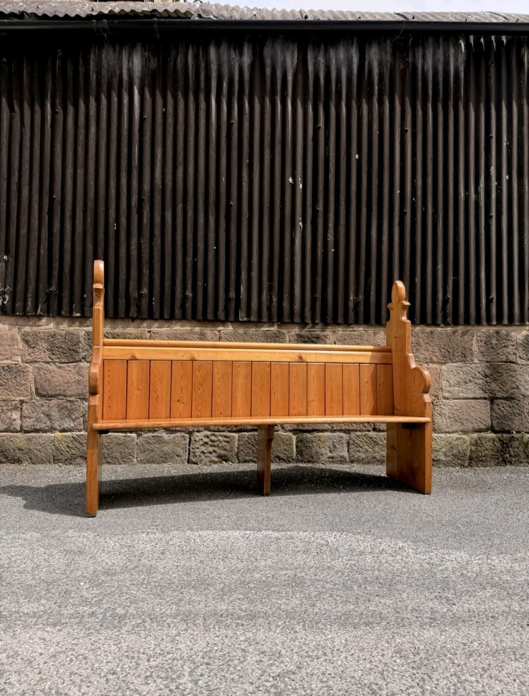 Victorian Pine Church Pew. 4 Seater, Hallway, Bench, Kitchen Seating, Dining