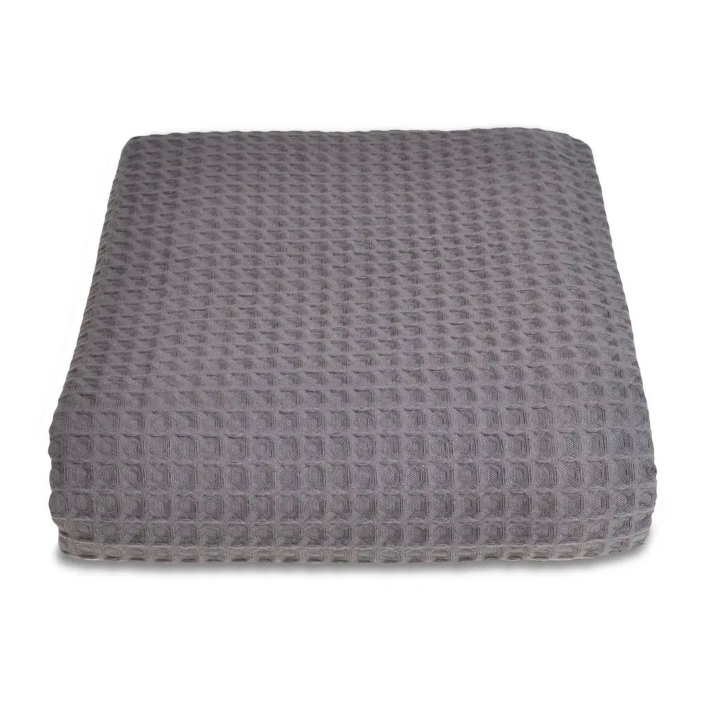 Hotel Waffle Throw Blanket - 100% Cotton (Graphite)