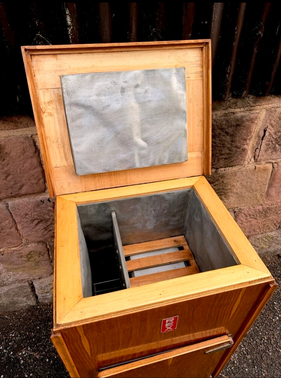 Original Vintage 1950s Ice Box Fridge.REX Italian. Home Bar, Outdoor Bar, Drinks