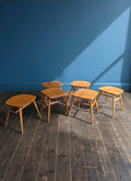 Mid Century Ercol Elm & Beech Stools, Various Styles, Waxed Finish
