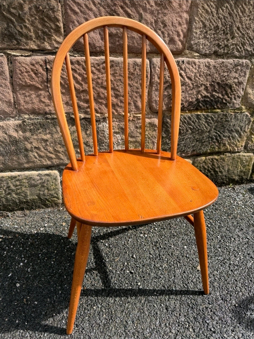 Ercol Elm And Beech Windsor Dining Chairs. Set Of 6, Vintage, Mid Century