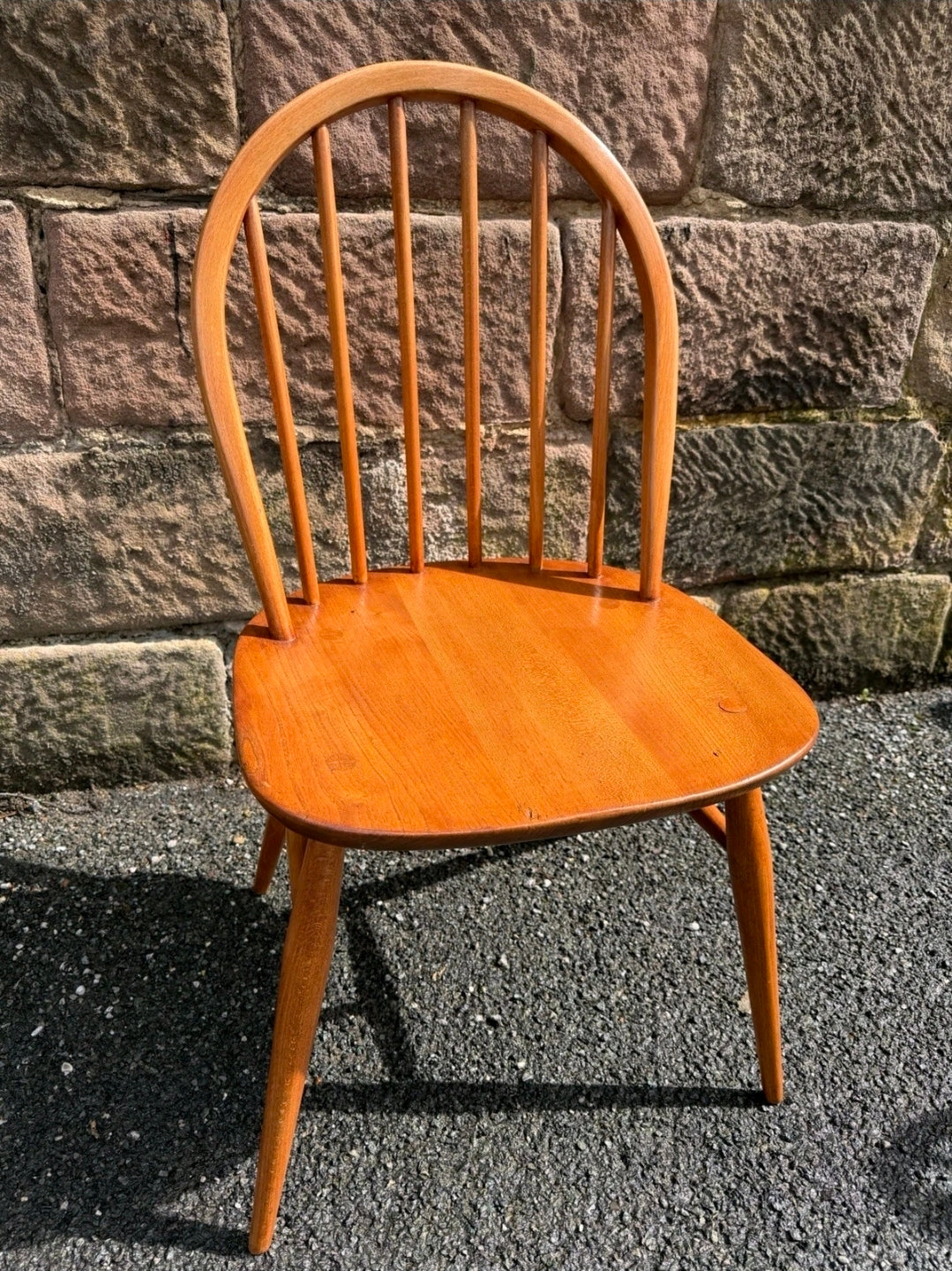 Ercol Elm And Beech Windsor Dining Chairs. Set Of 6, Vintage, Mid Century
