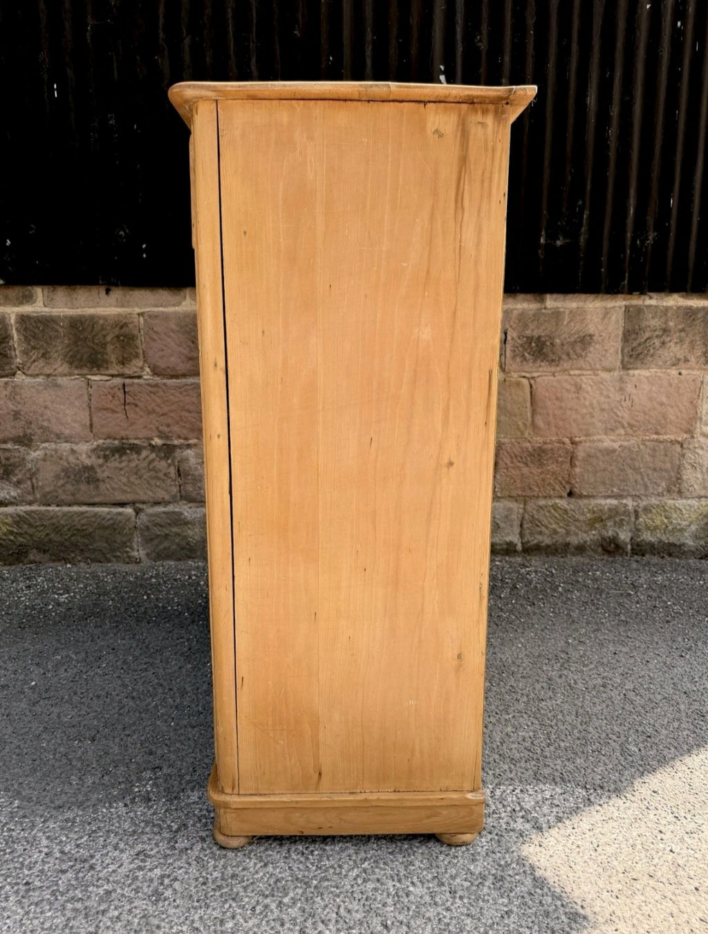 Large Antique Victorian Waxed Pine Chest Of Drawers, Country Farmhouse, Bedroom.